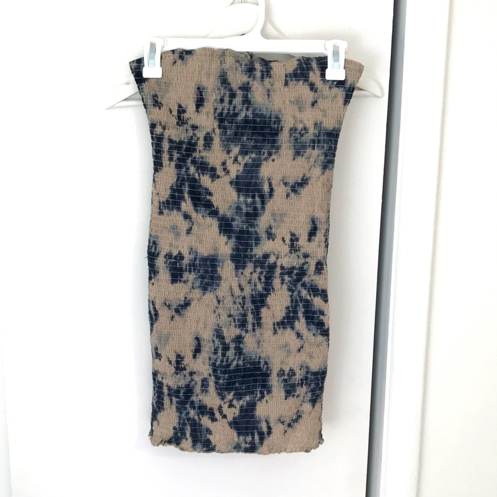 Staringatstars Bodycon tie die crinkled mini dress